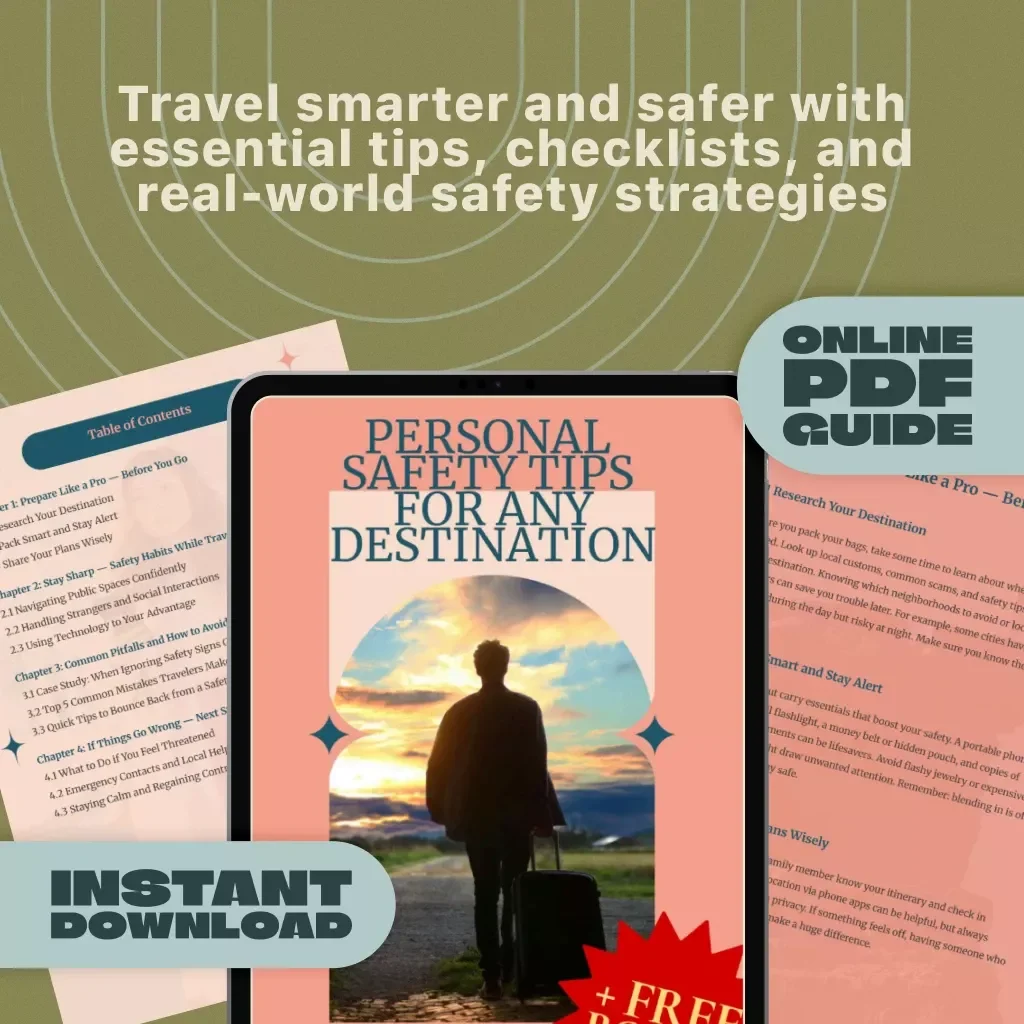 Personal Safety Tips for Any Destination | Travel Safety Guide, eBook & Checklist for Confident and Secure Adventures
