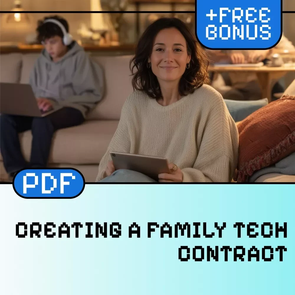 Creating a Family Tech Contract | Digital Parenting Guide, eBook, Checklist for Screen Time Balance & Healthy Device Rules