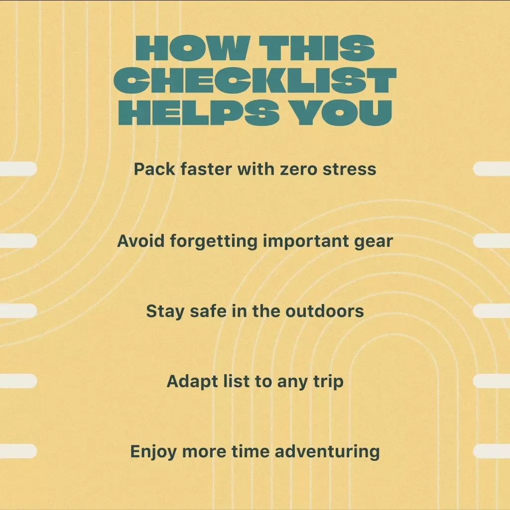 Camping & Outdoor Gear Checklist | Printable Packing List for Hiking, Backpacking, and Outdoor Adventures | Digital Download