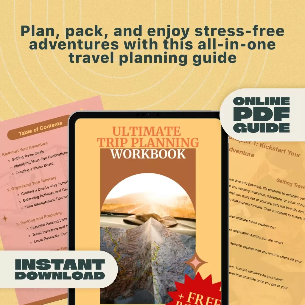 Ultimate Trip Planning Workbook | Digital Download Travel Guide, eBook & Checklist for Stress-Free Vacation Planning