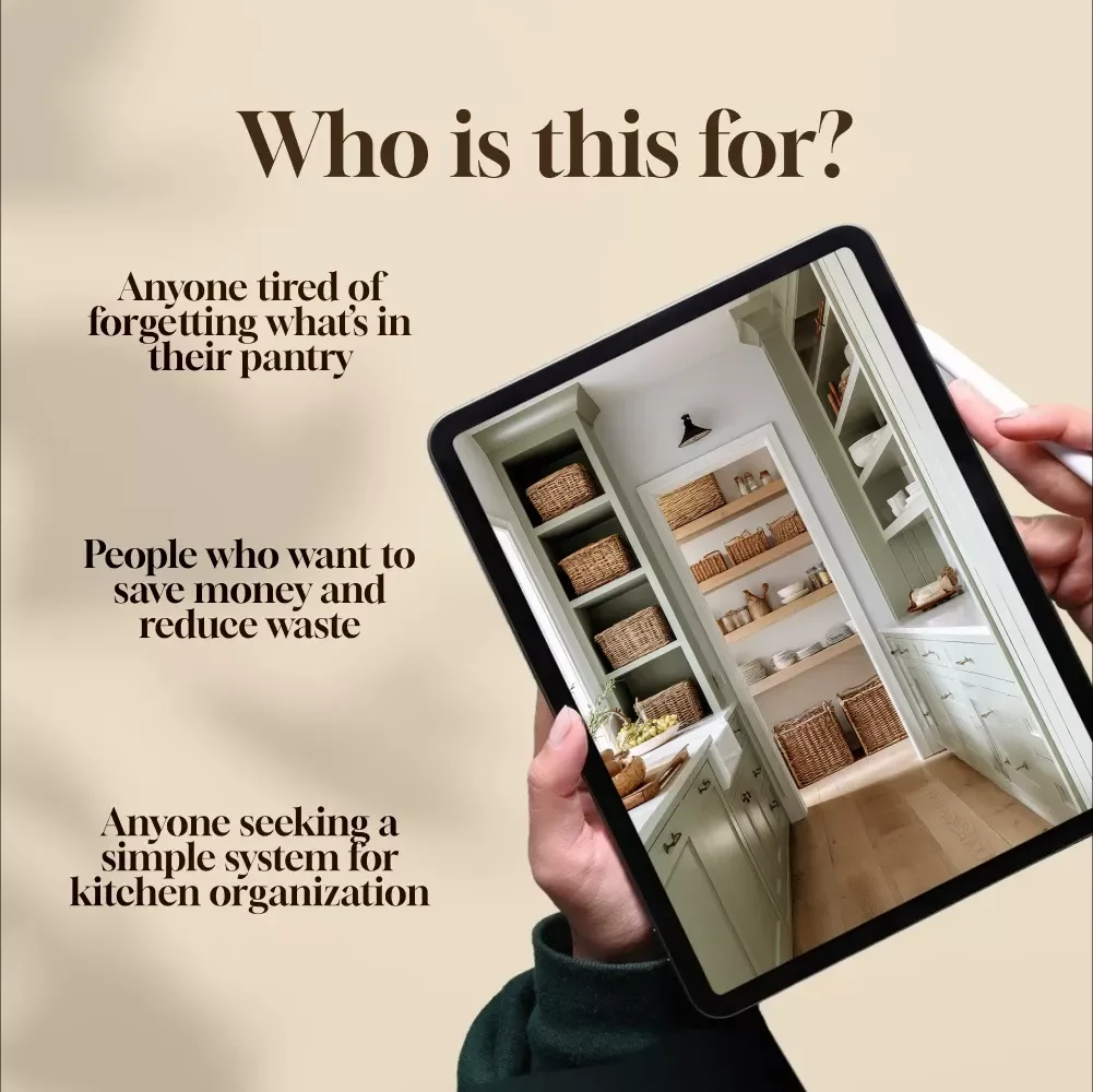 Pantry Inventory Tracker | Printable & Digital Guide for Kitchen Organization, Meal Planning, and Food Waste Reduction | Instant Download eBook & Checklist