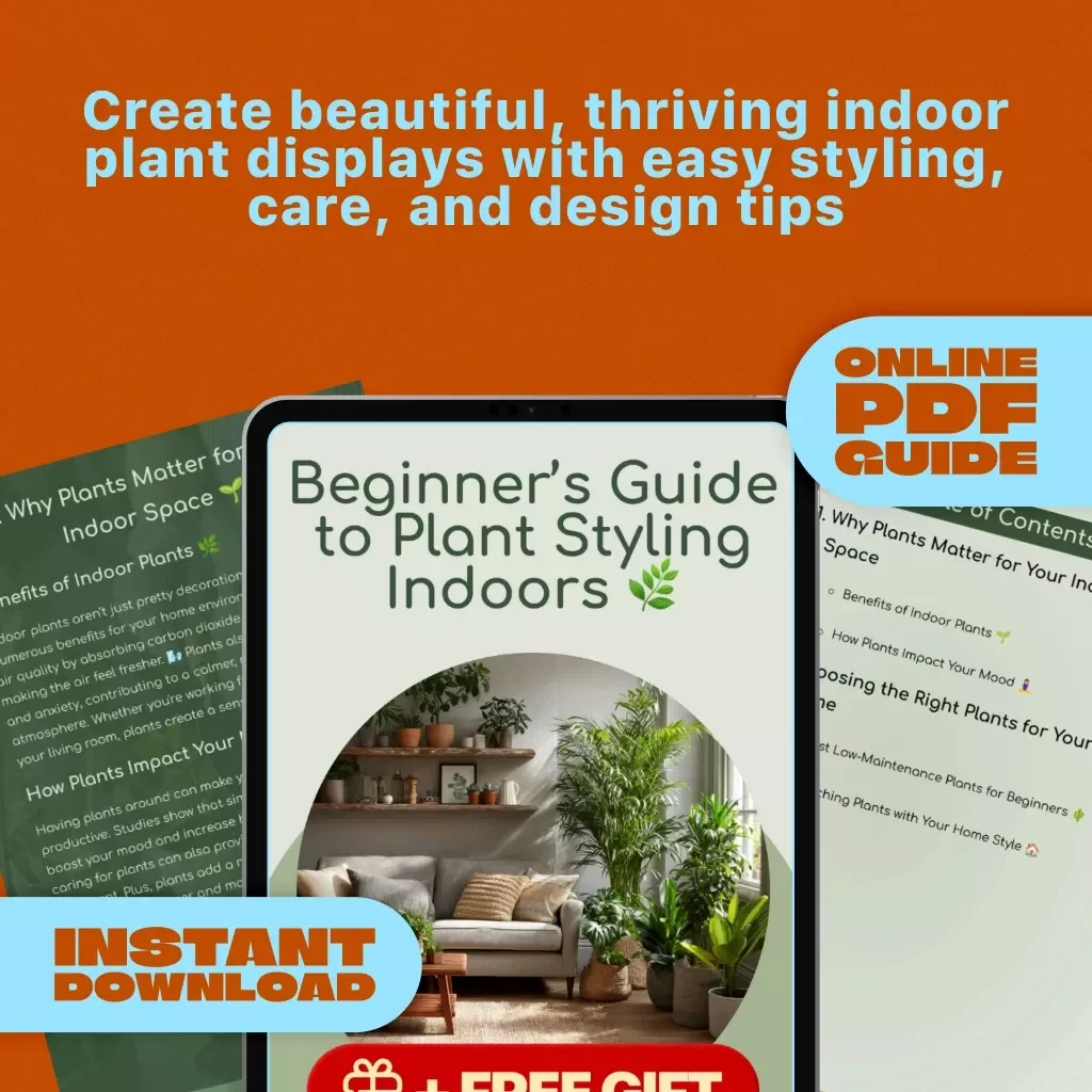 Beginner’s Guide to Plant Styling Indoors | Indoor Plant Decor Ideas, Low-Maintenance Houseplants, Styling & Care Tips Digital Download