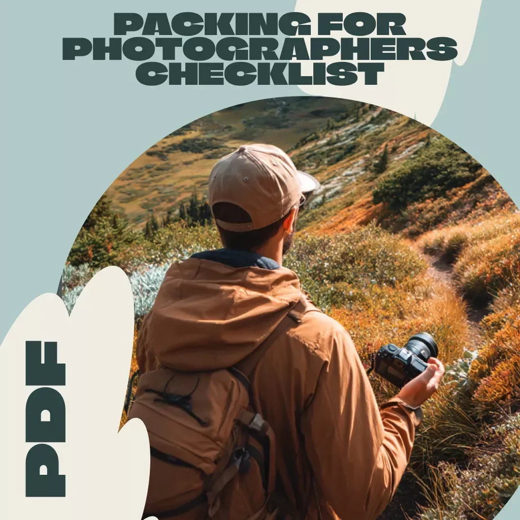 Packing for Photographers Checklist | Travel Photography Gear Guide | Digital Download PDF for Camera Equipment & Accessories
