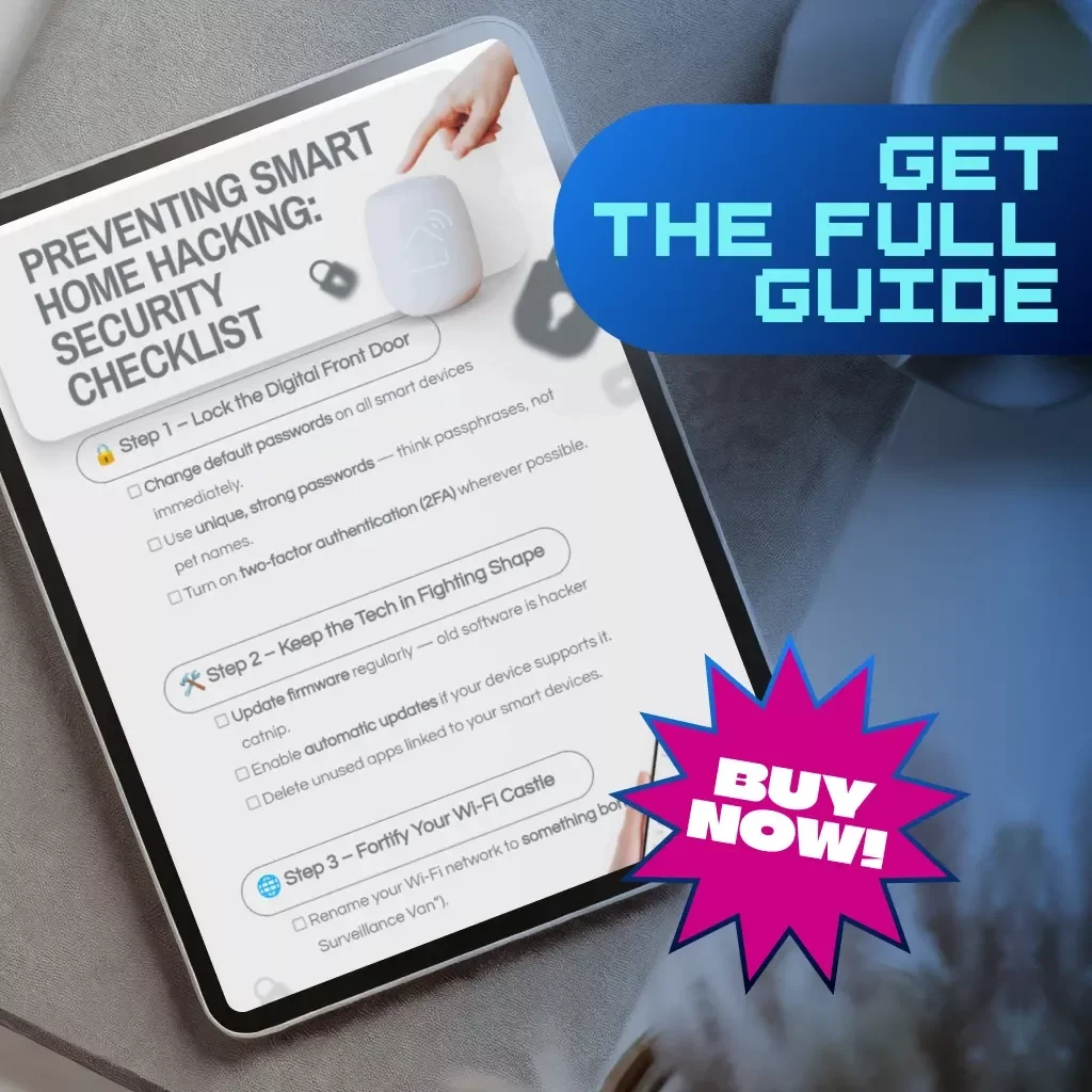 Preventing Smart Home Hacking: Security Checklist | Digital Download Cybersecurity Guide for Smart Devices, Wi-Fi & Home Network Protection