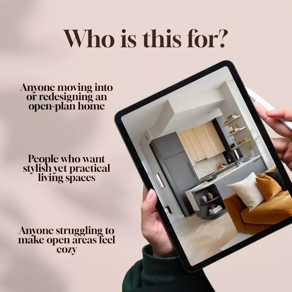 Open-Concept Living Guide | Digital Home Styling & Layout Planning for Flow, Function, and Cohesive Spaces | Instant Download