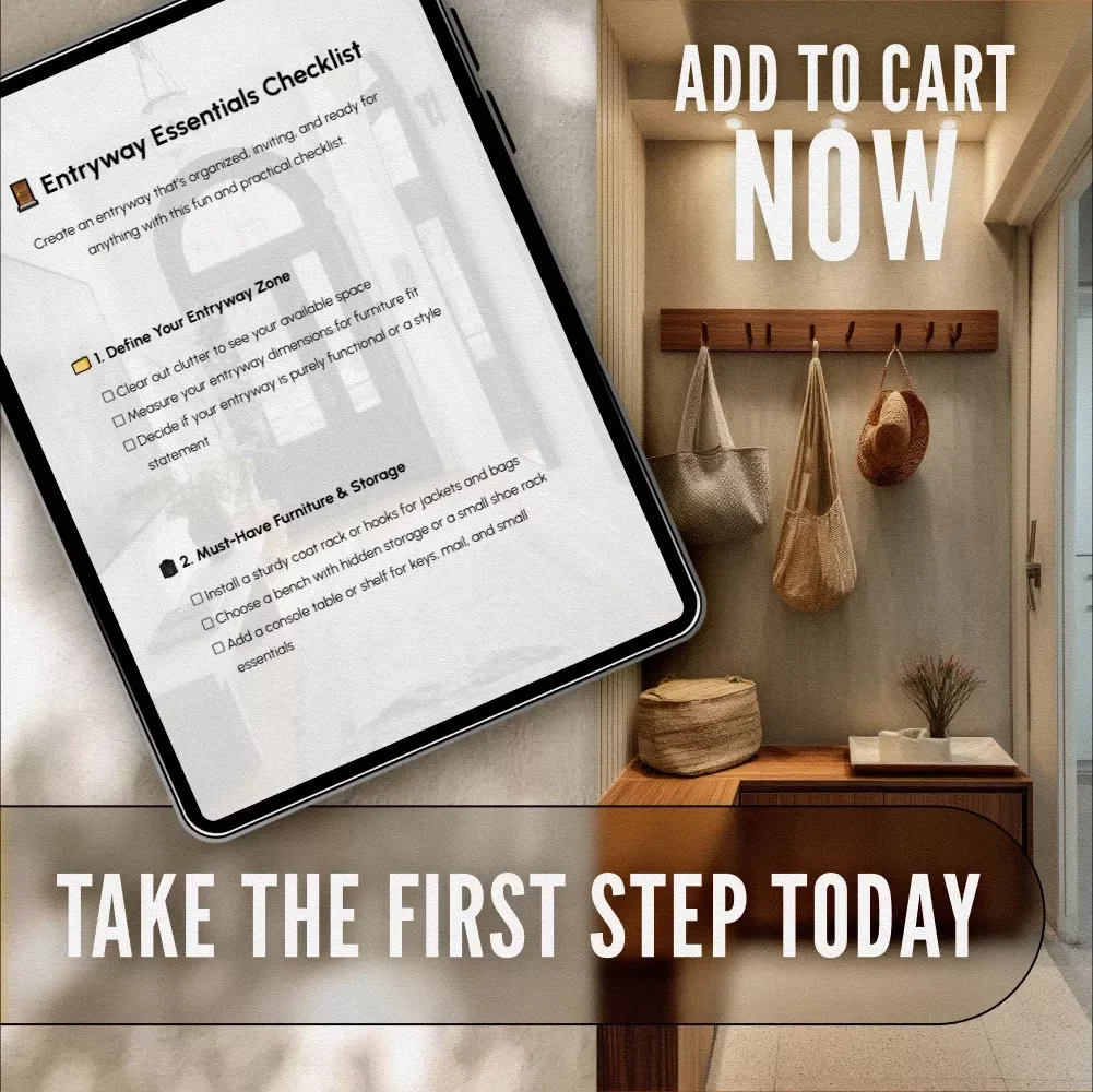 Entryway Essentials Checklist | Printable Home Organization Guide | Minimalist Decor Planning | Instant Digital Download