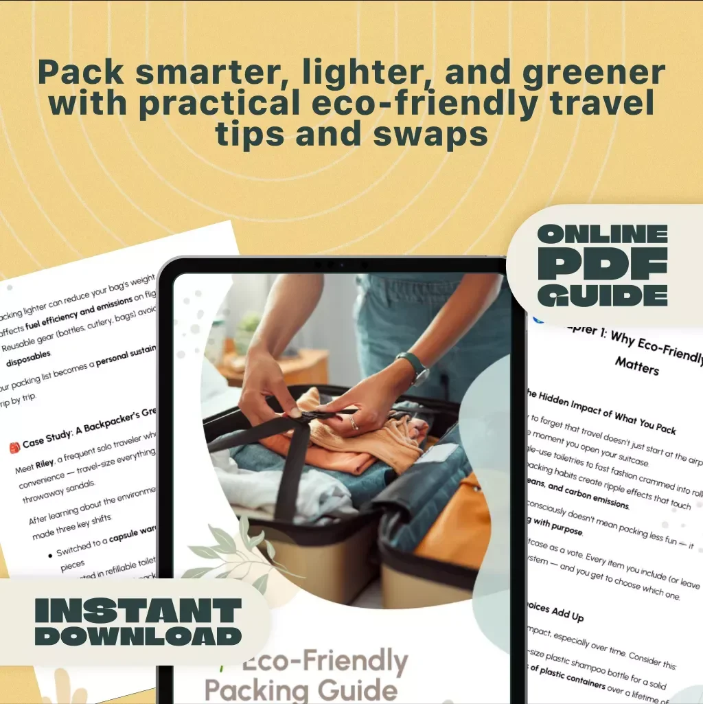 Eco-Friendly Packing Guide | Sustainable Travel eBook | Digital Download for Conscious Travelers | Minimalist Packing Checklist & Green Travel Tips