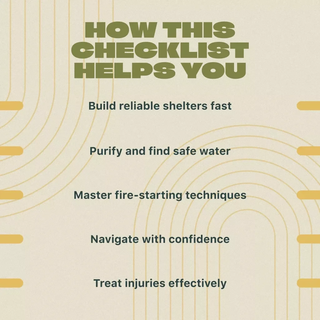 Wilderness Survival Essentials Checklist | Digital Download Survival Guide, eBook & Prep List for Outdoor Adventures, Hiking & Emergency Preparedness