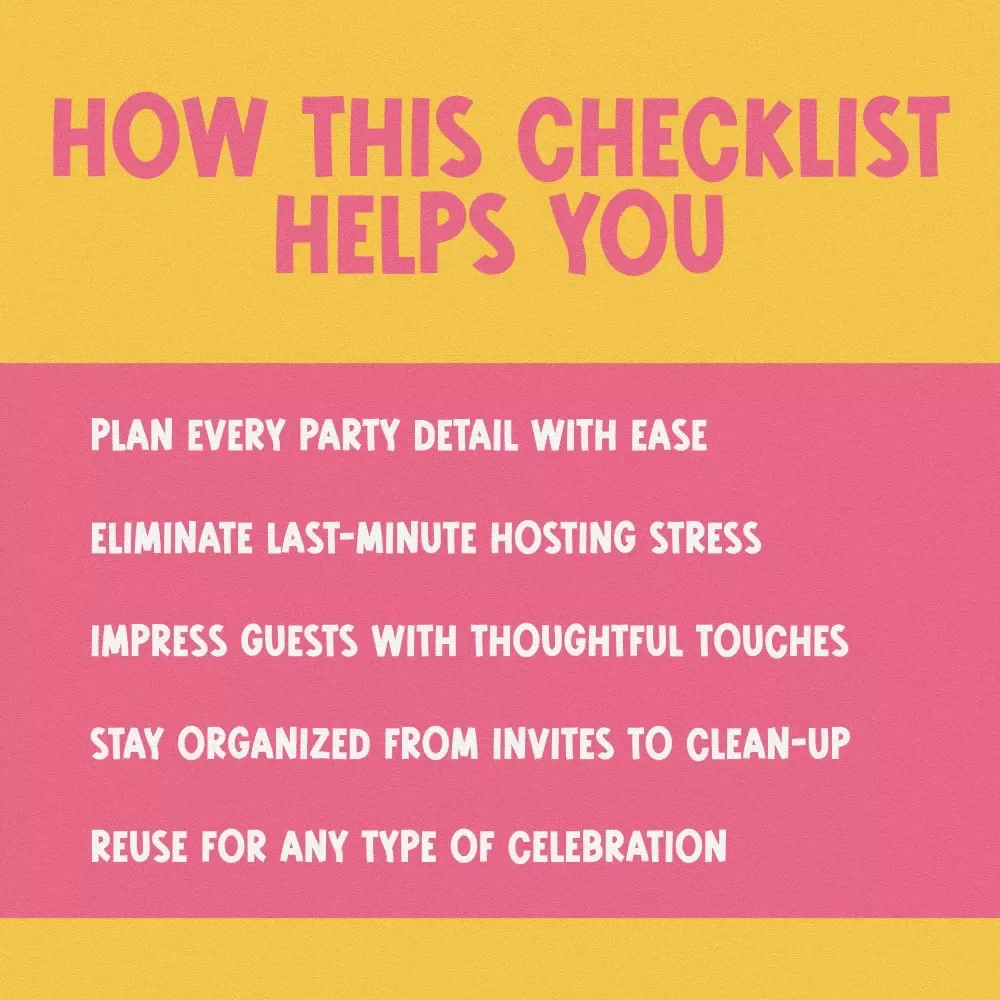 Printable Host Checklist | Ultimate Party Planning Guide | Instant Digital Download for Entertaining, Party Prep & Event Hosting