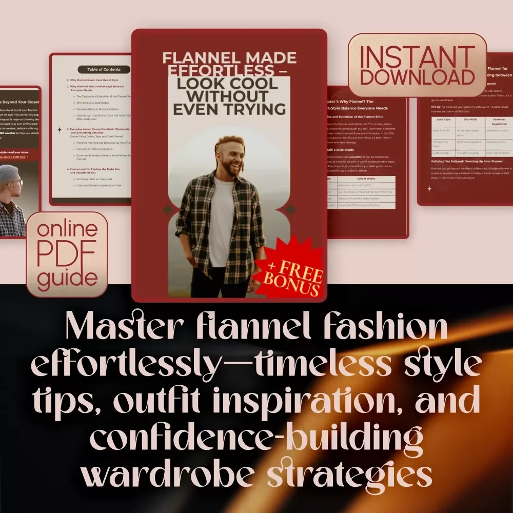 Flannel Made Effortless – Look Cool Without Even Trying | How to Style a Flannel Shirt Digital Guide, eBook & Styling Checklist for Men & Women