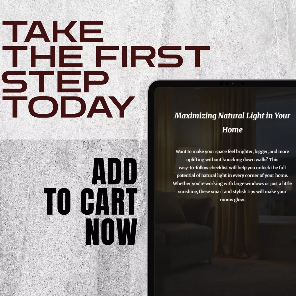 Maximizing Natural Light in Your Home Checklist – Instant Digital Download for Brightening Rooms, Interior Styling, and Home Decor Ideas