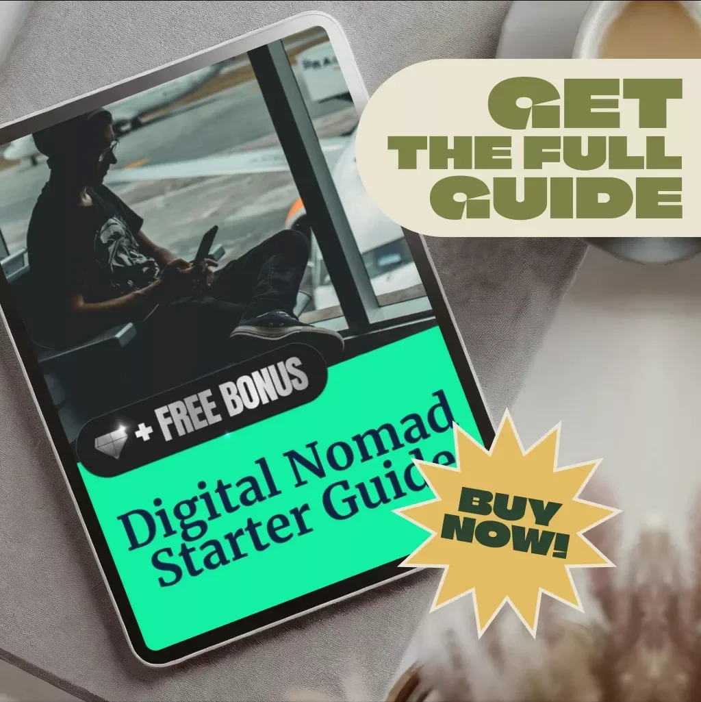 Digital Nomad Starter Guide | Remote Work & Travel eBook | Work From Anywhere Beginner’s Guide with Checklist & Resources for New Nomads