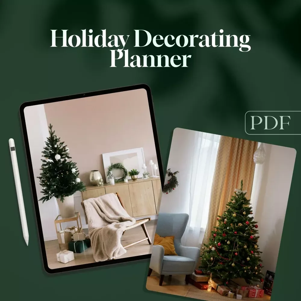 Holiday Decorating Planner Checklist | Printable Christmas Home Decor Organizer | Festive Theme, Budget, and Room-by-Room Planning Guide