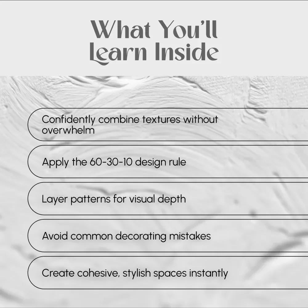 Guide to Mixing Textures & Patterns Like a Pro | Interior Design Styling Tips | Home Decor eBook | Digital Download Guide