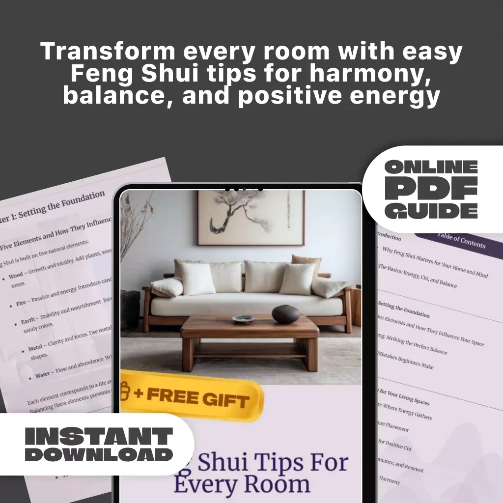 Feng Shui Tips for Every Room | Digital Guide for Home Energy Flow, Chi Balance, and Interior Harmony