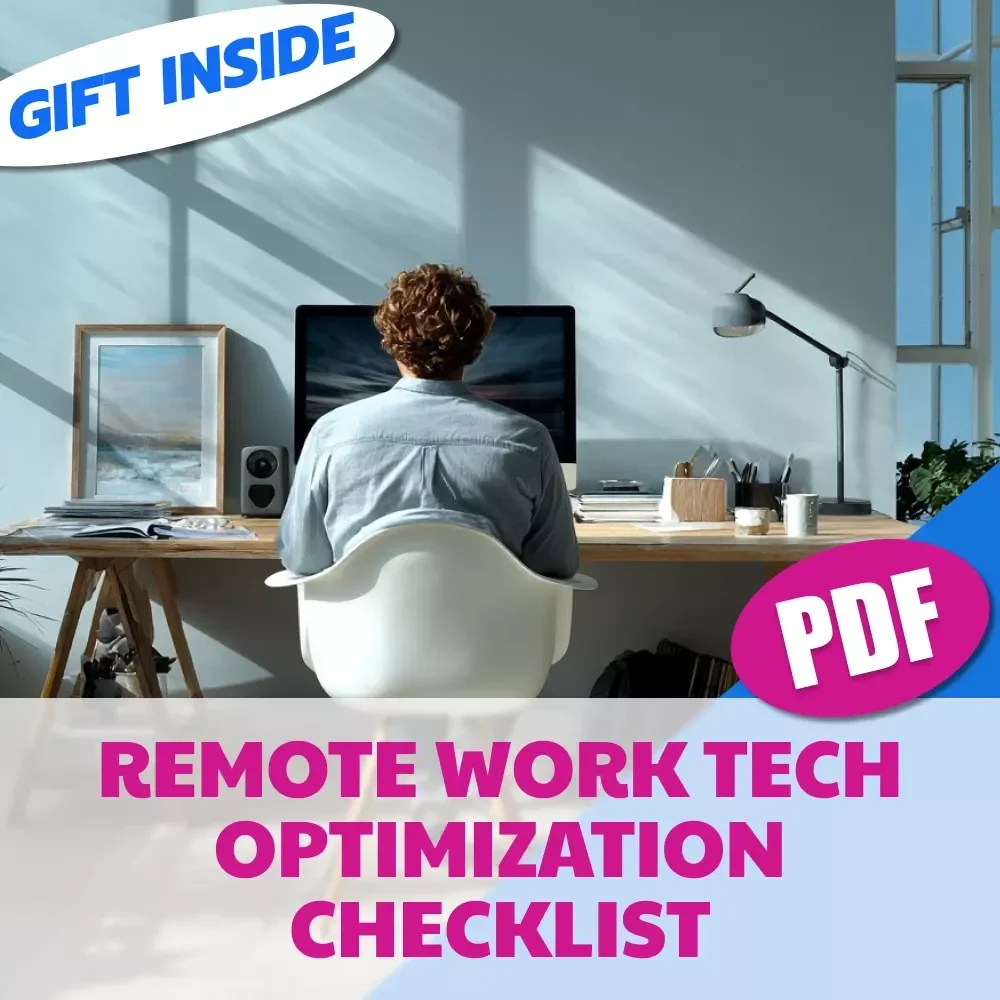 Remote Work Tech Optimization Checklist | Work From Home Productivity | Digital Download eBook Guide for Remote Workers