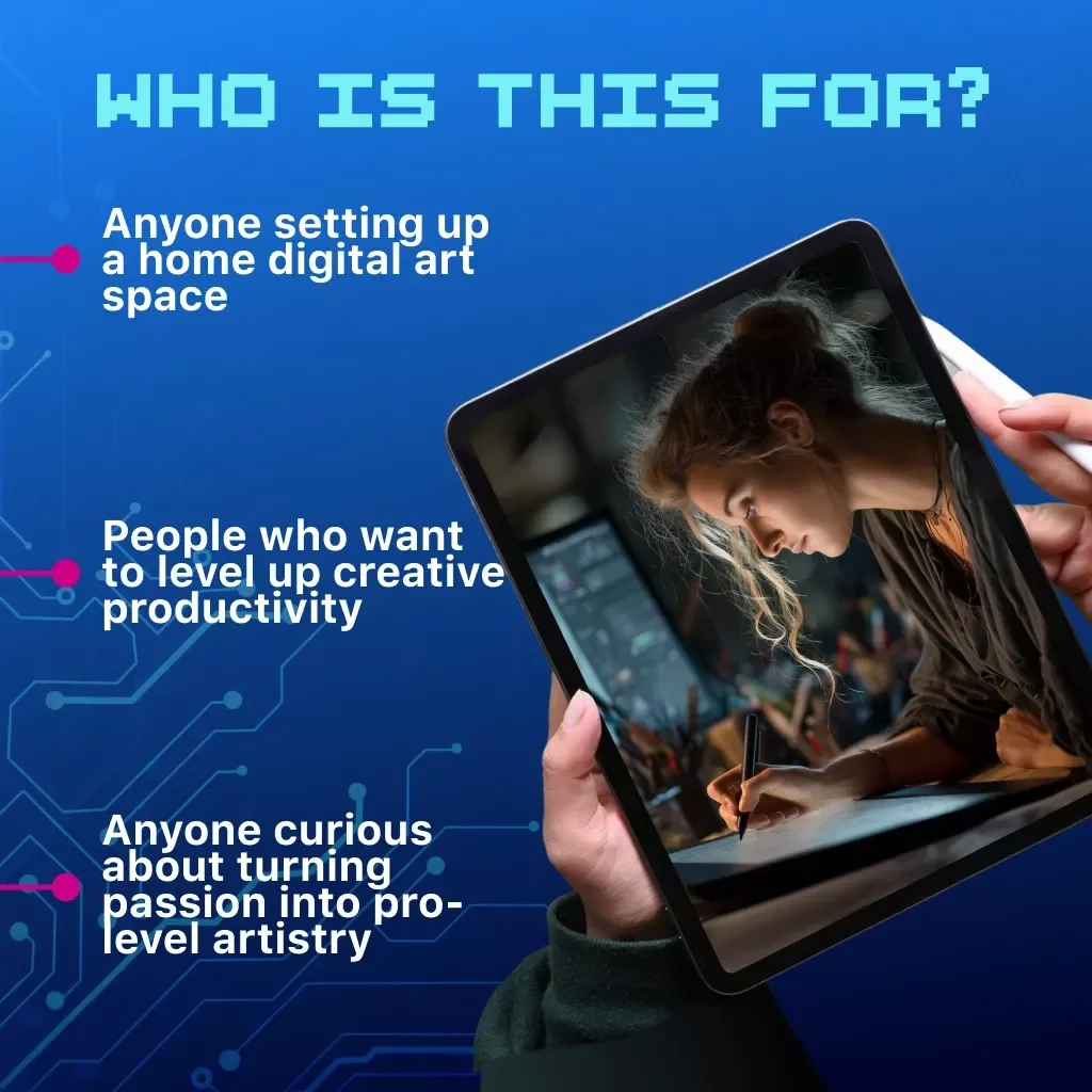 Setting Up a Digital Art Studio at Home | Digital Guide for Artists, eBook, Creative Workspace Checklist | KEYWORDS