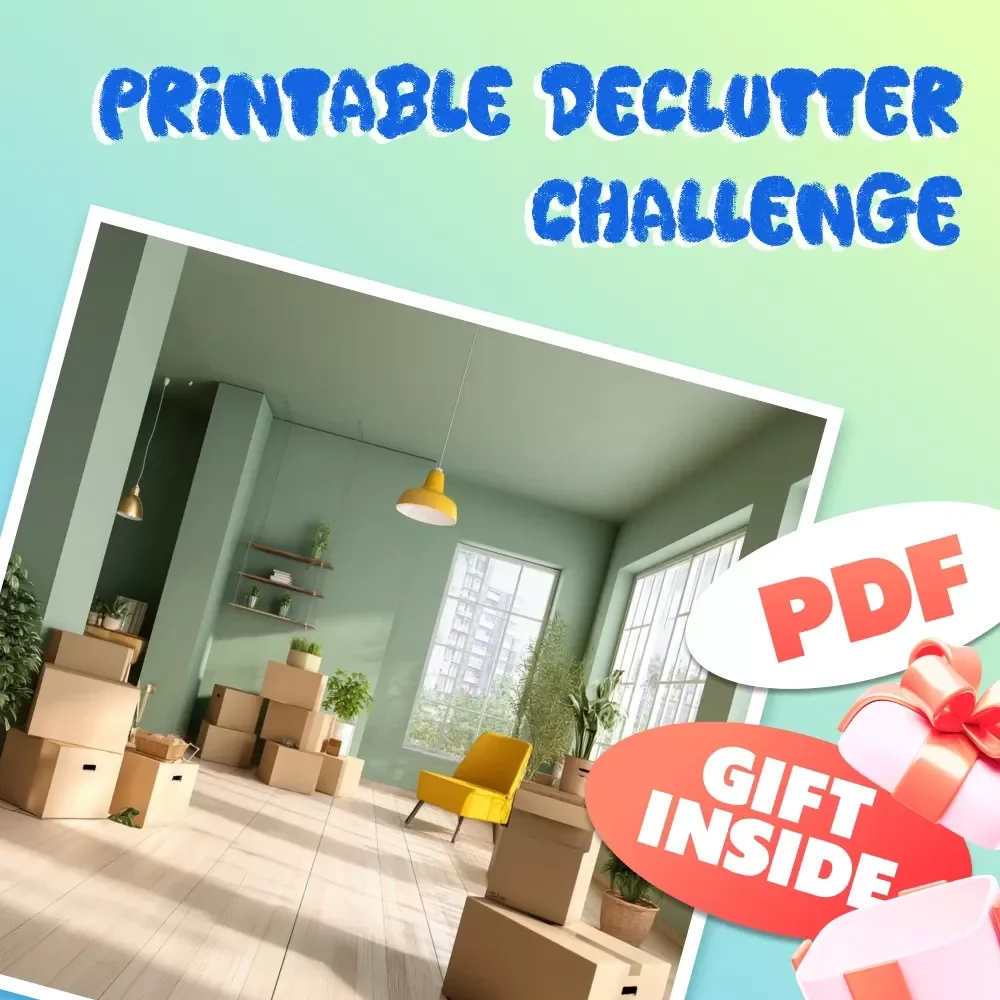 Printable Declutter Challenge Checklist | Minimalist Home Organization Guide | Digital Download to Simplify Your Space