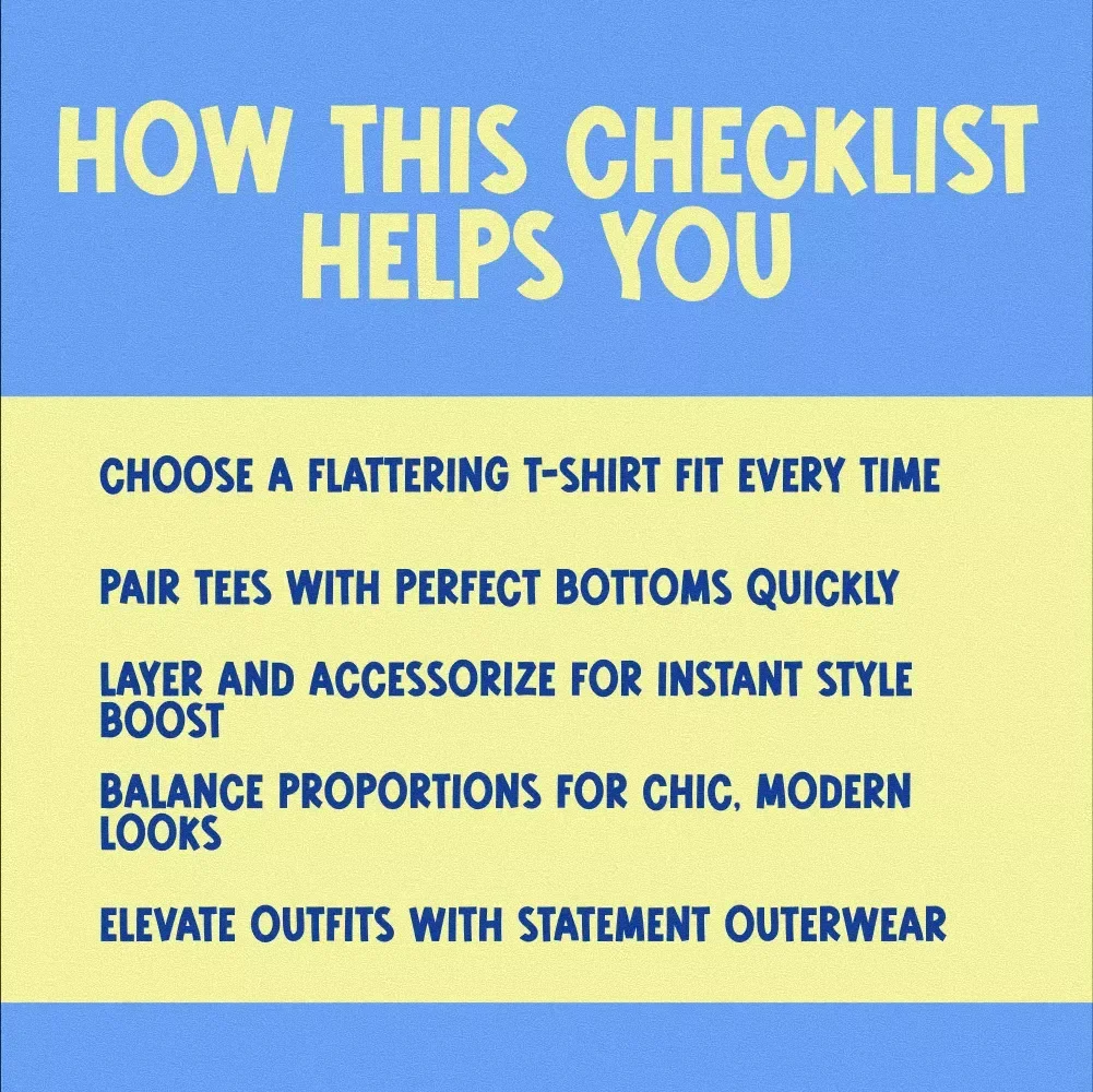 How to Style a T-Shirt Like a Pro | Digital Checklist for Effortless Outfits & Style Tips on How to Style a Tshirt