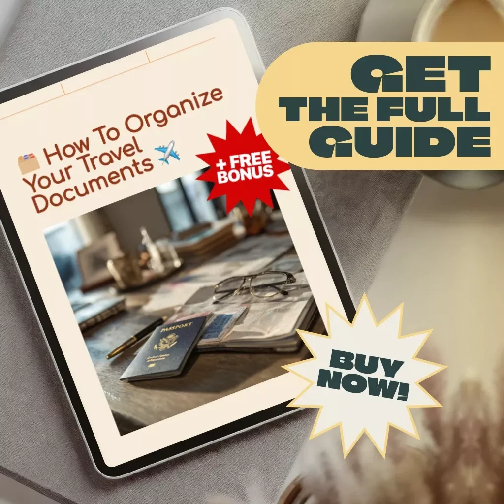 How to Organize Your Travel Documents | Digital Guide for Travelers | eBook, Printable, Checklist for Stress-Free Trips
