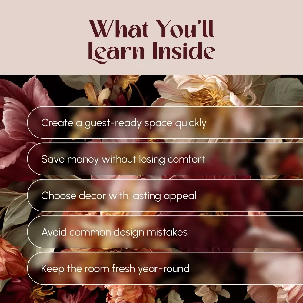 Guide to Creating a Cozy Guest Room | Digital Download eBook for Guest Bedroom Decorating, Interior Design & Hosting Tips
