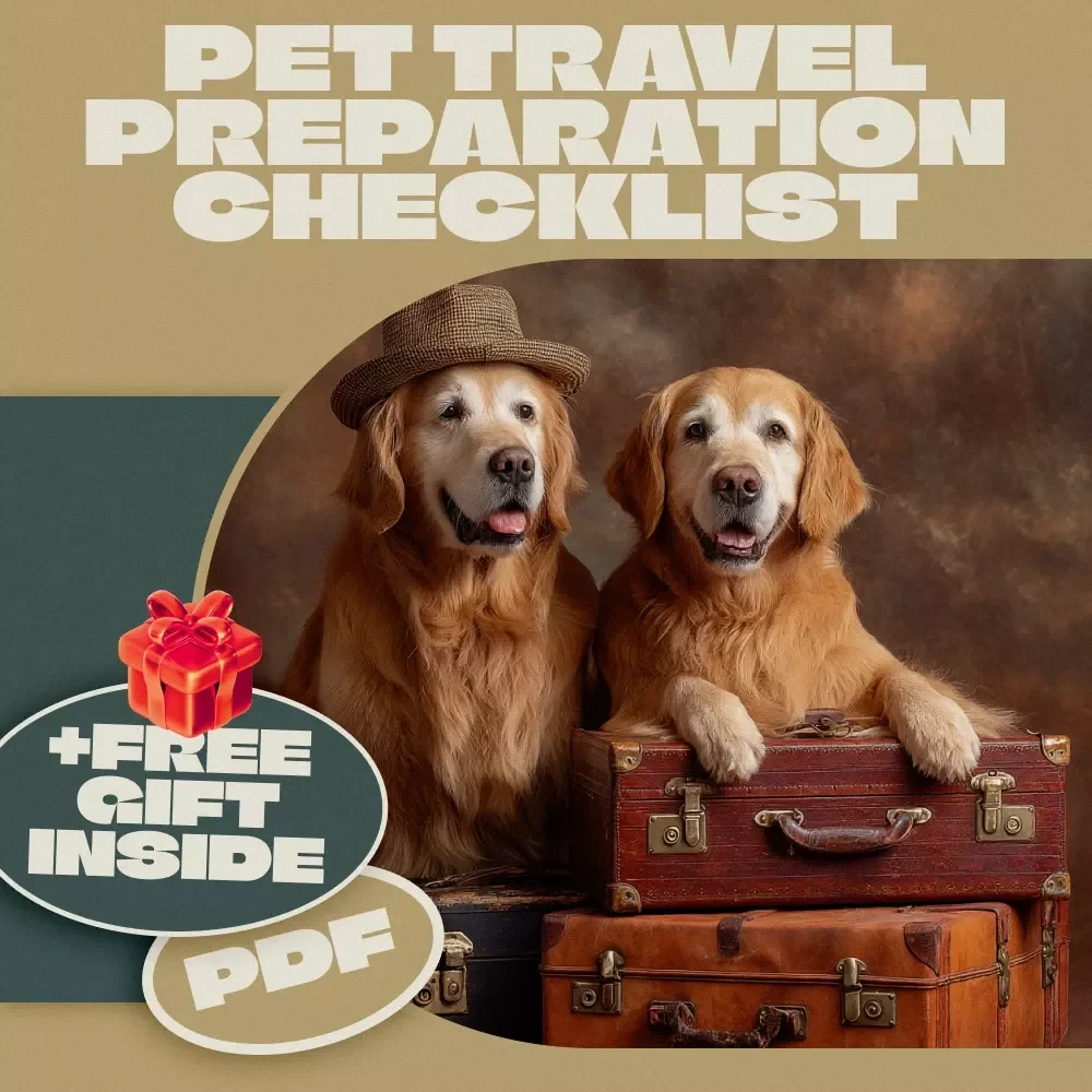 Pet Travel Preparation Checklist | Printable Pet Travel Planner | Pet Travel Guide & Pet Supplies Checklist for Dogs & Cats | Digital Download