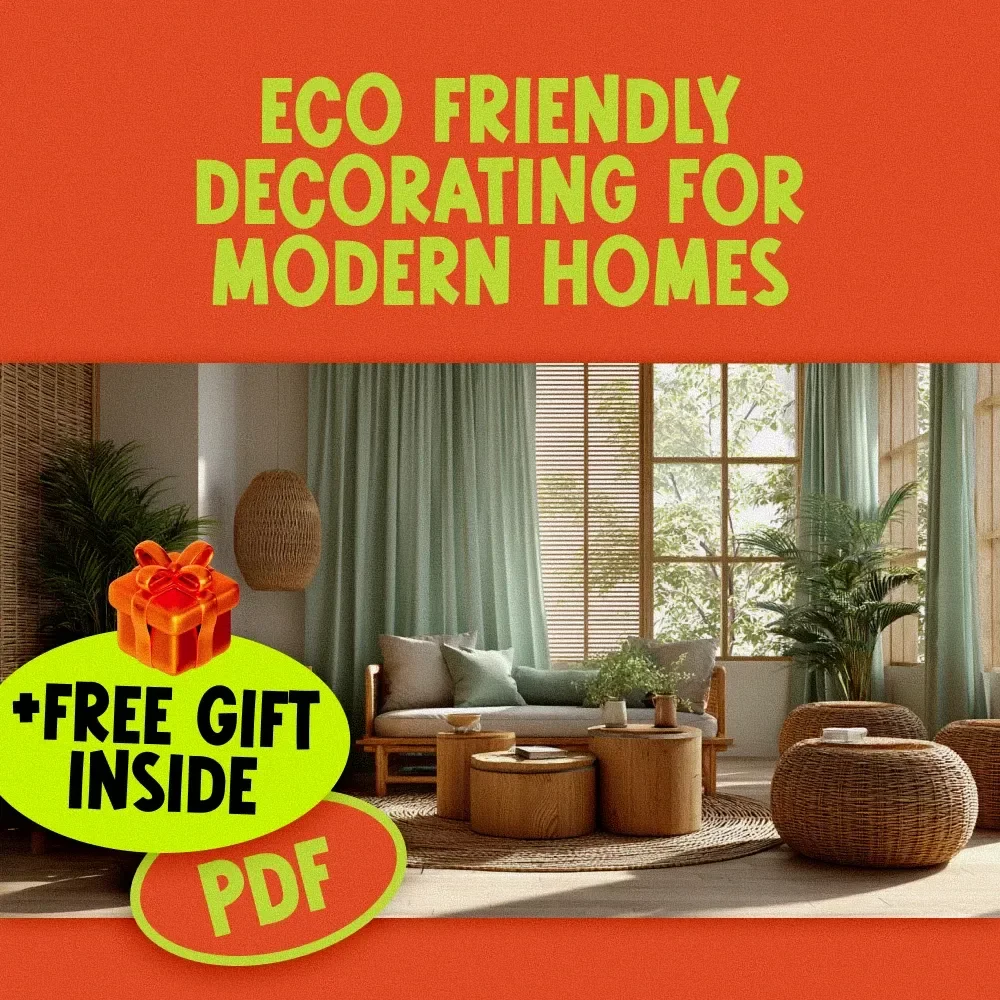 Eco Friendly Decorating for Modern Homes Checklist | Sustainable Living Guide | Green Interior Design Ideas | Upcycling & Minimalist Décor Inspiration