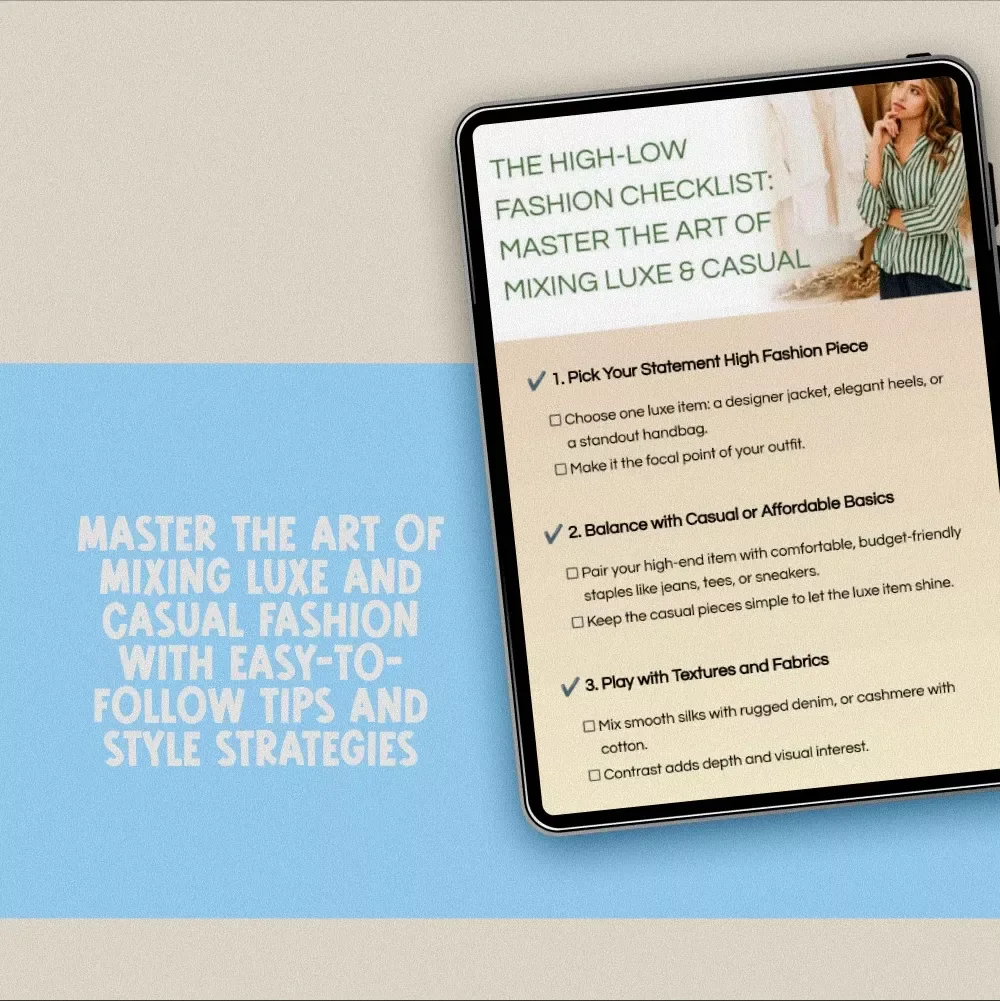The High-Low Fashion Checklist: Master the Art of Mixing Luxe & Casual | Fashion Guide eBook