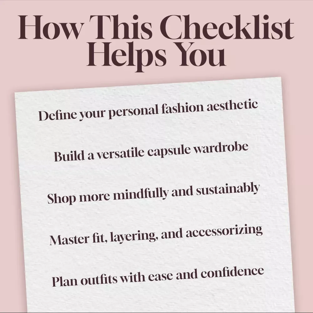 Modern Fashion Mastery: Your Fun & Actionable Style Checklist | Digital Download | Modern Fashion Guide, Capsule Wardrobe, Style Planning