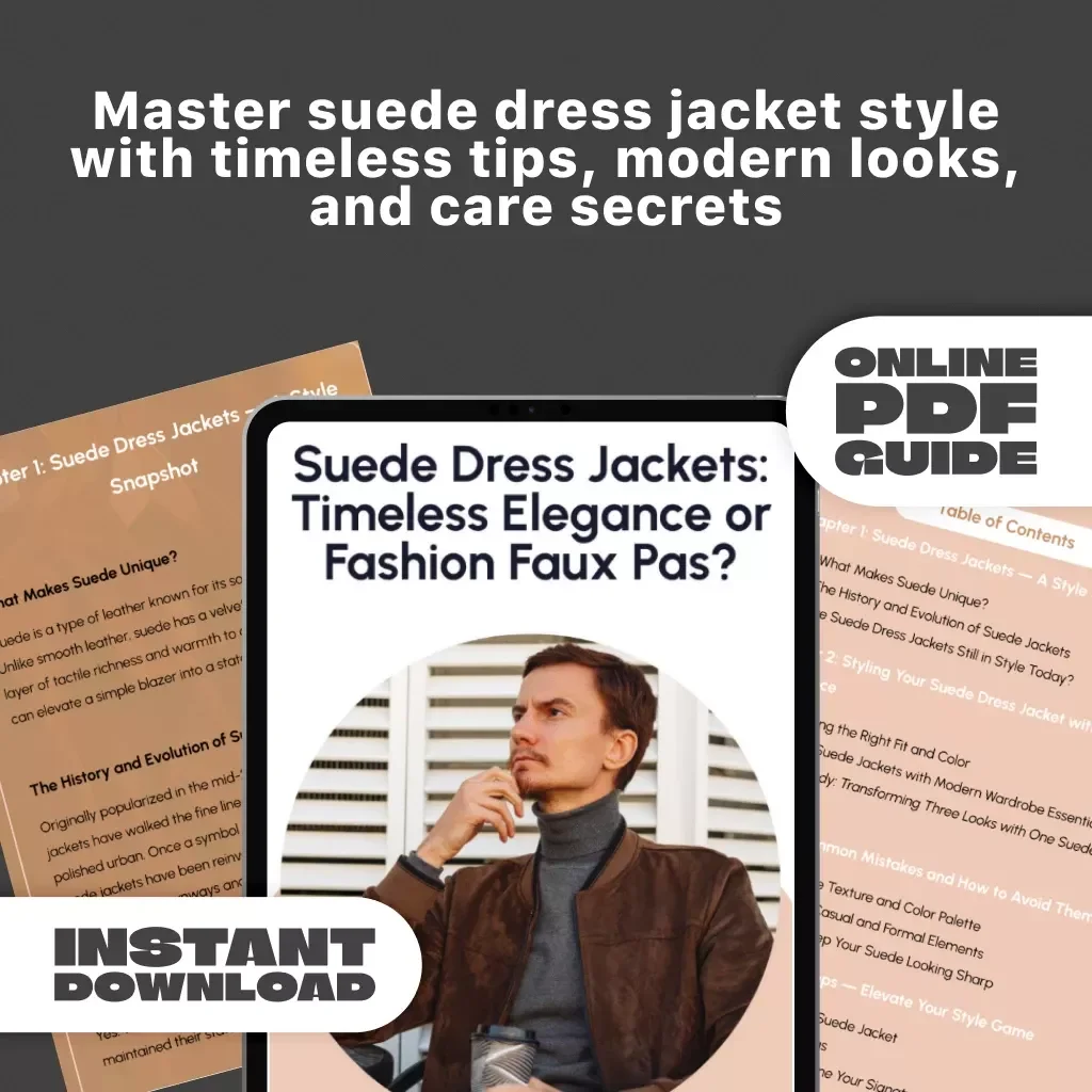 Suede Dress Jackets: Timeless Elegance or Fashion Faux Pas | Style Guide for 2025 Trends, Outfit Pairing Tips, and Care Advice — Are Suede Dress Jackets Still in Style?