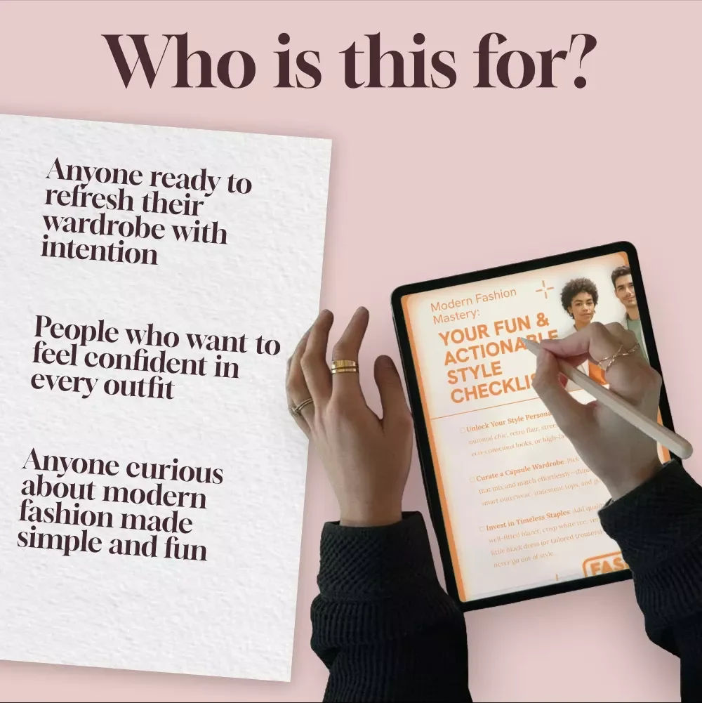 Modern Fashion Mastery: Your Fun & Actionable Style Checklist | Digital Download | Modern Fashion Guide, Capsule Wardrobe, Style Planning