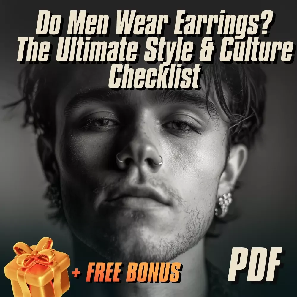 Do Men Wear Earrings? The Ultimate Style & Culture Checklist | Digital Download | Men's Fashion Guide | Earrings for Men | Masculinity & Style