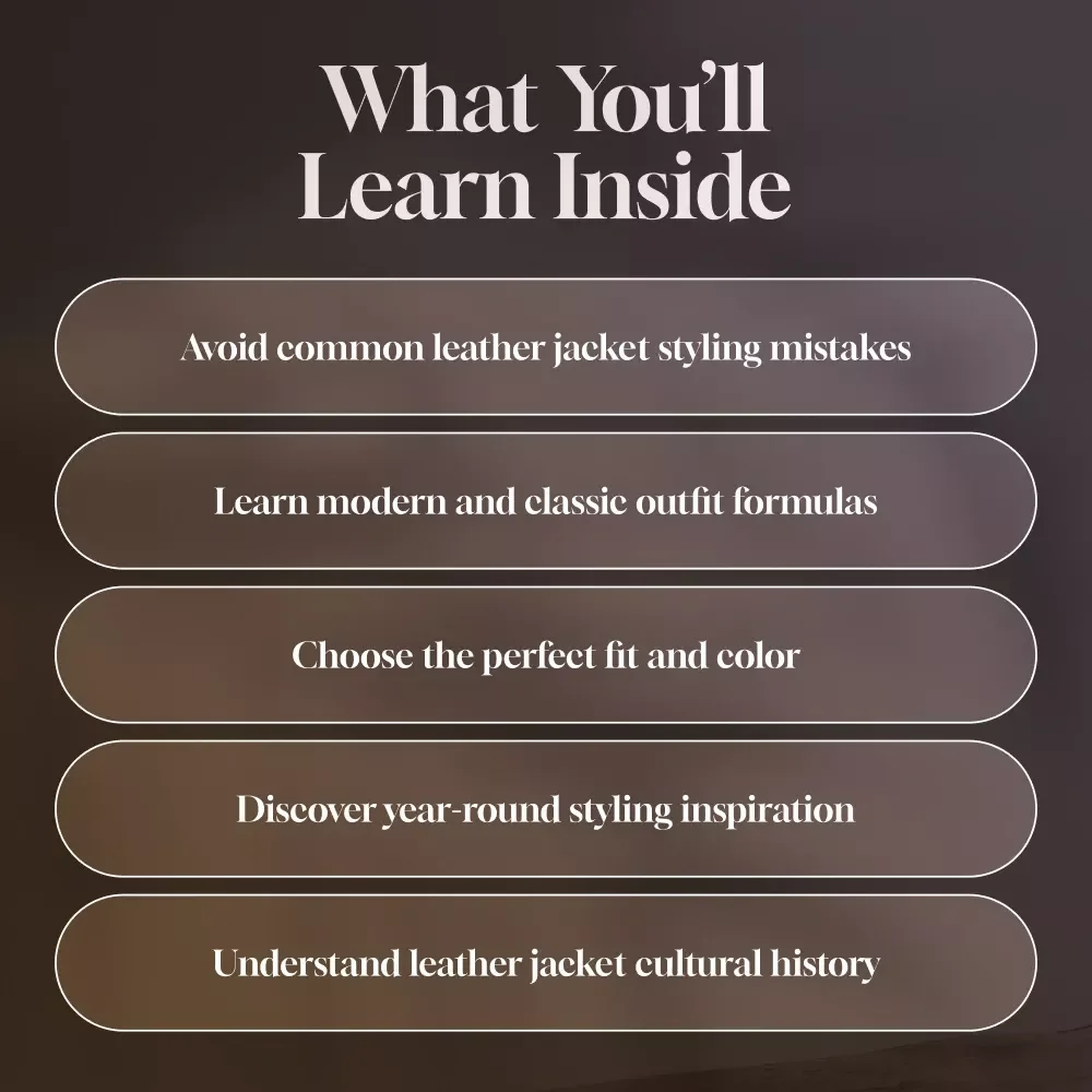 The Timeless Appeal of Leather Jackets | Style Guide & eBook for 2025 | Are Leather Jackets Still in Style?