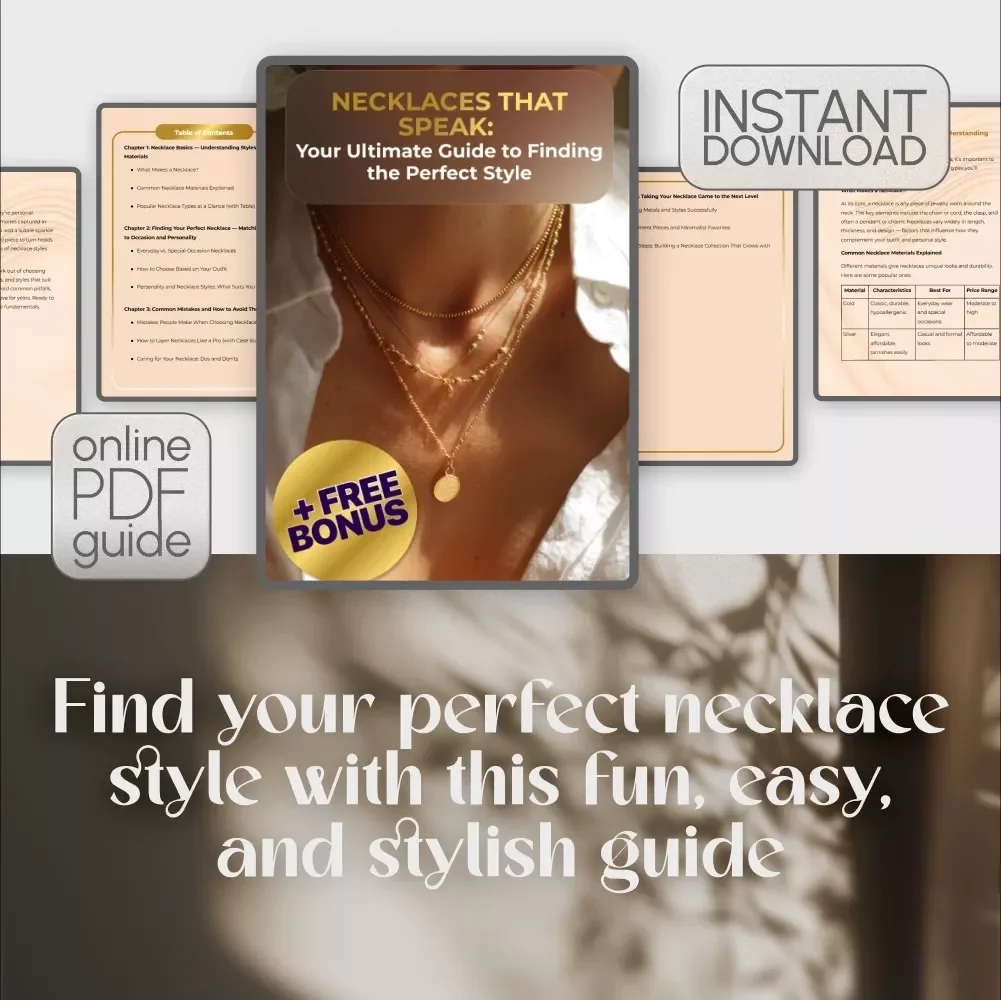 Necklaces That Speak: Your Ultimate Guide to Finding the Perfect Style | Necklace Styles eBook | Digital Download Jewelry Guide