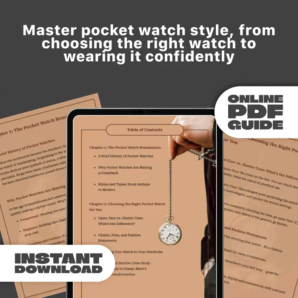 Timeless Style: The Art of Wearing a Pocket Watch with Confidence – How to Wear a Pocket Watch Guide for Modern Gentlemen
