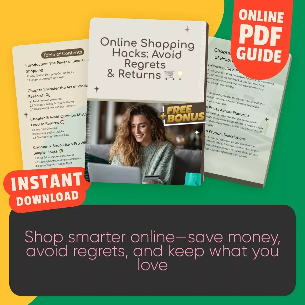 Online Shopping Hacks: Avoid Regrets & Returns – Digital Guide for Smart Shoppers | Learn to Buy Online Like a Pro, Save Money & Reduce Returns