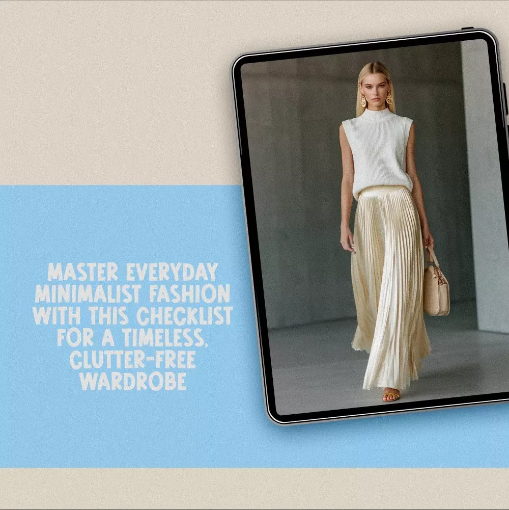 Minimalist Fashion Ultimate Checklist | Everyday Minimalist Fashion Guide & Digital Wardrobe Planner