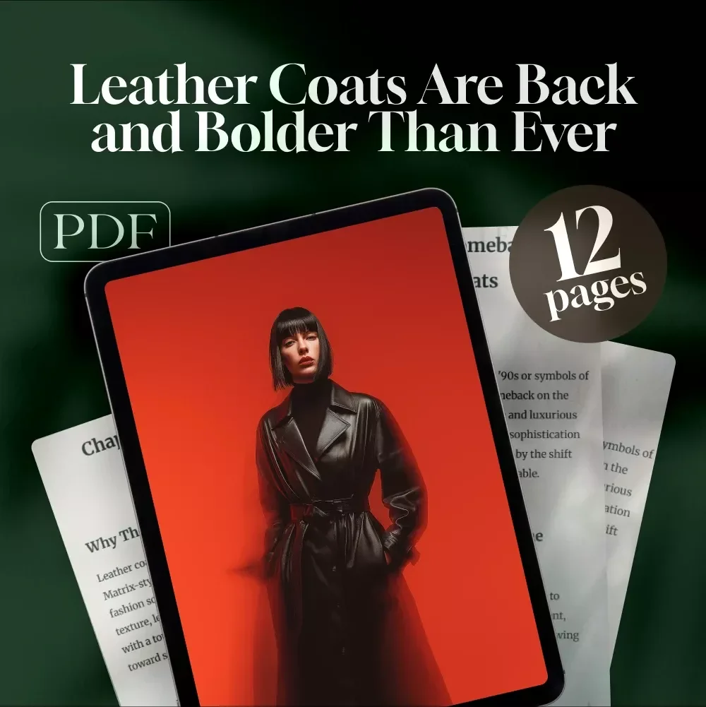 Leather Coats Are Back and Bolder Than Ever – Trendy Style Guide on How to Wear, Avoid Mistakes, and Rock the Latest Looks (Digital Download)
