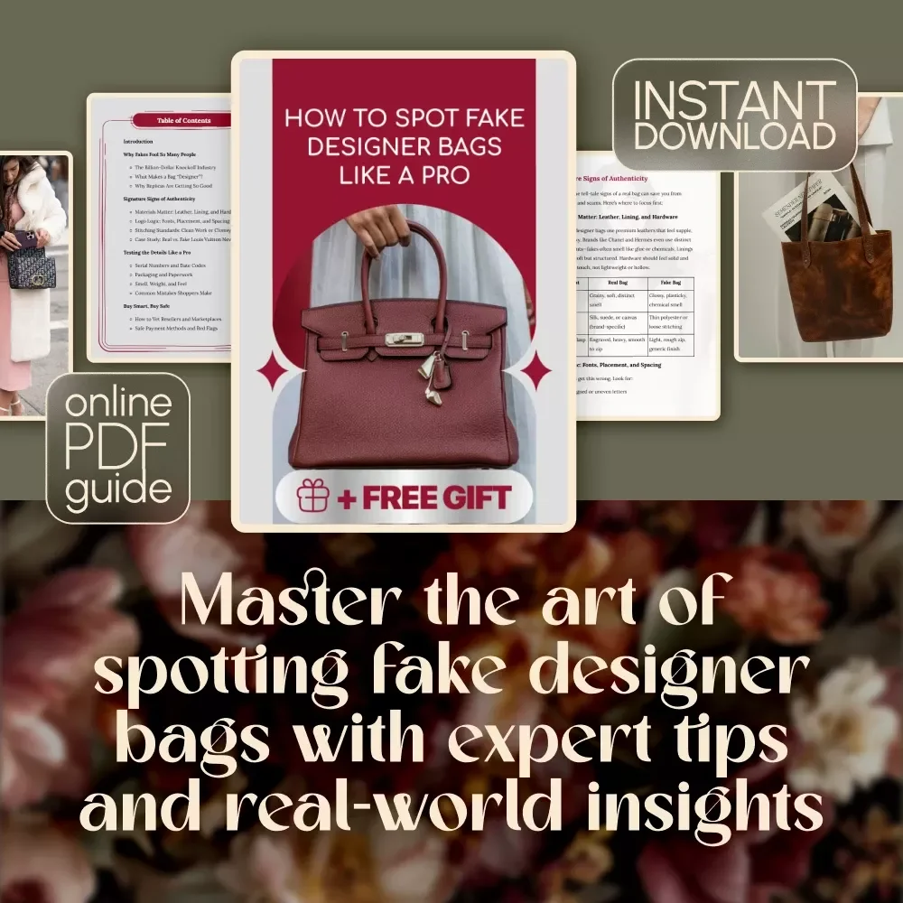 How to Spot Fake Designer Bags Like a Pro – Digital Guide | Learn How to Spot Fake Designer Bags Easily | Instant Download eBook, PDF Checklist