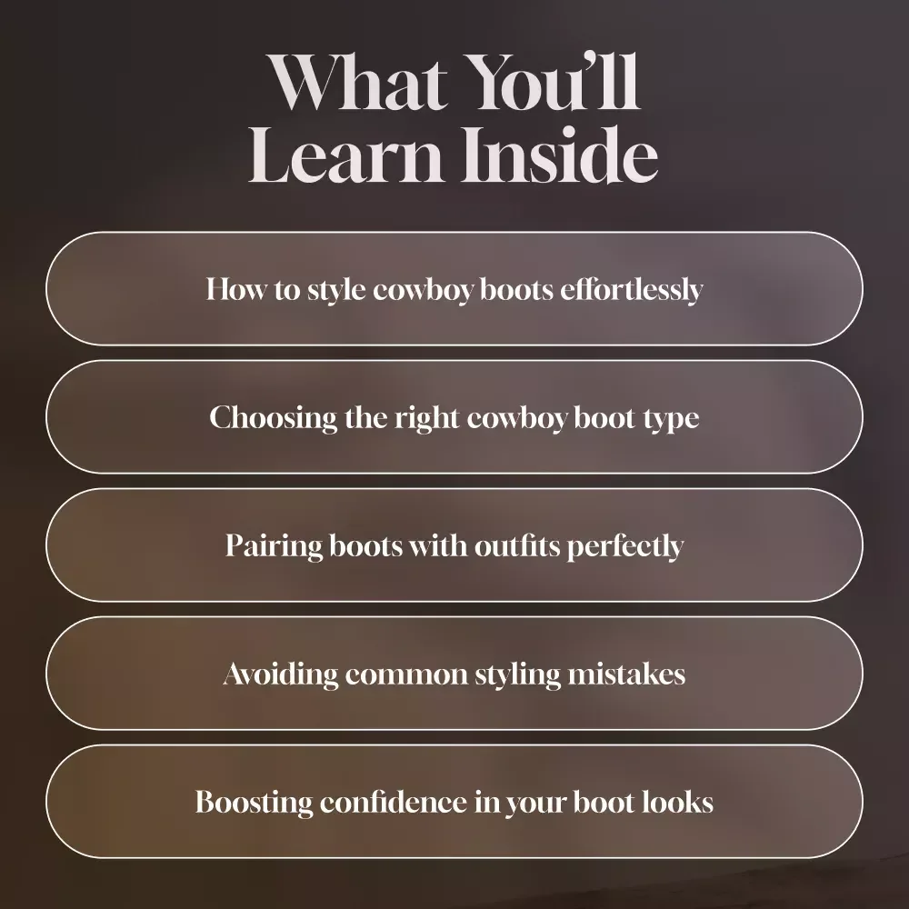 Walk Tall: A Stylish Guide to Wearing Cowboy Boots – How to Wear Cowboy Boots with Confidence and Style | Digital Download Guide