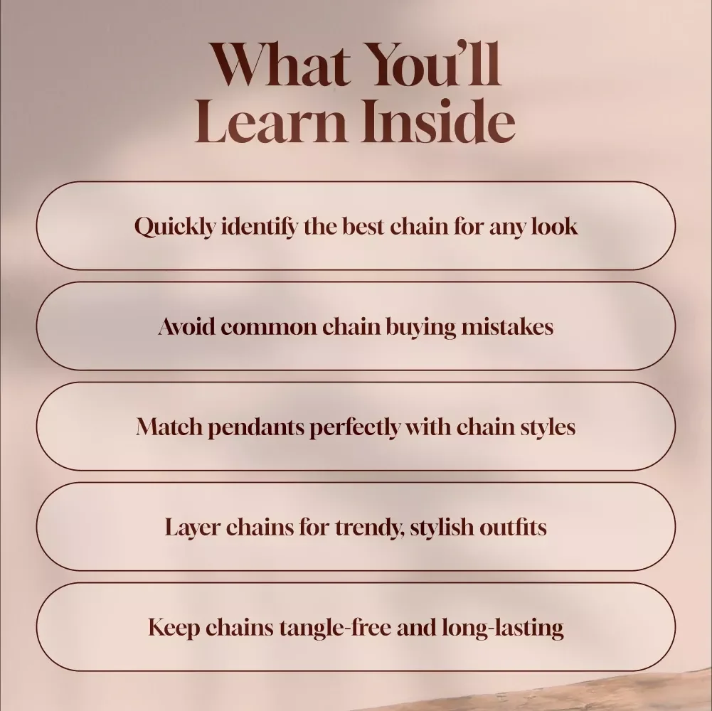 Find Your Perfect Sparkle: A Friendly Guide to Necklace Chain Styles | Digital Download Jewelry Style Guide for Choosing the Best Necklace Chain Styles