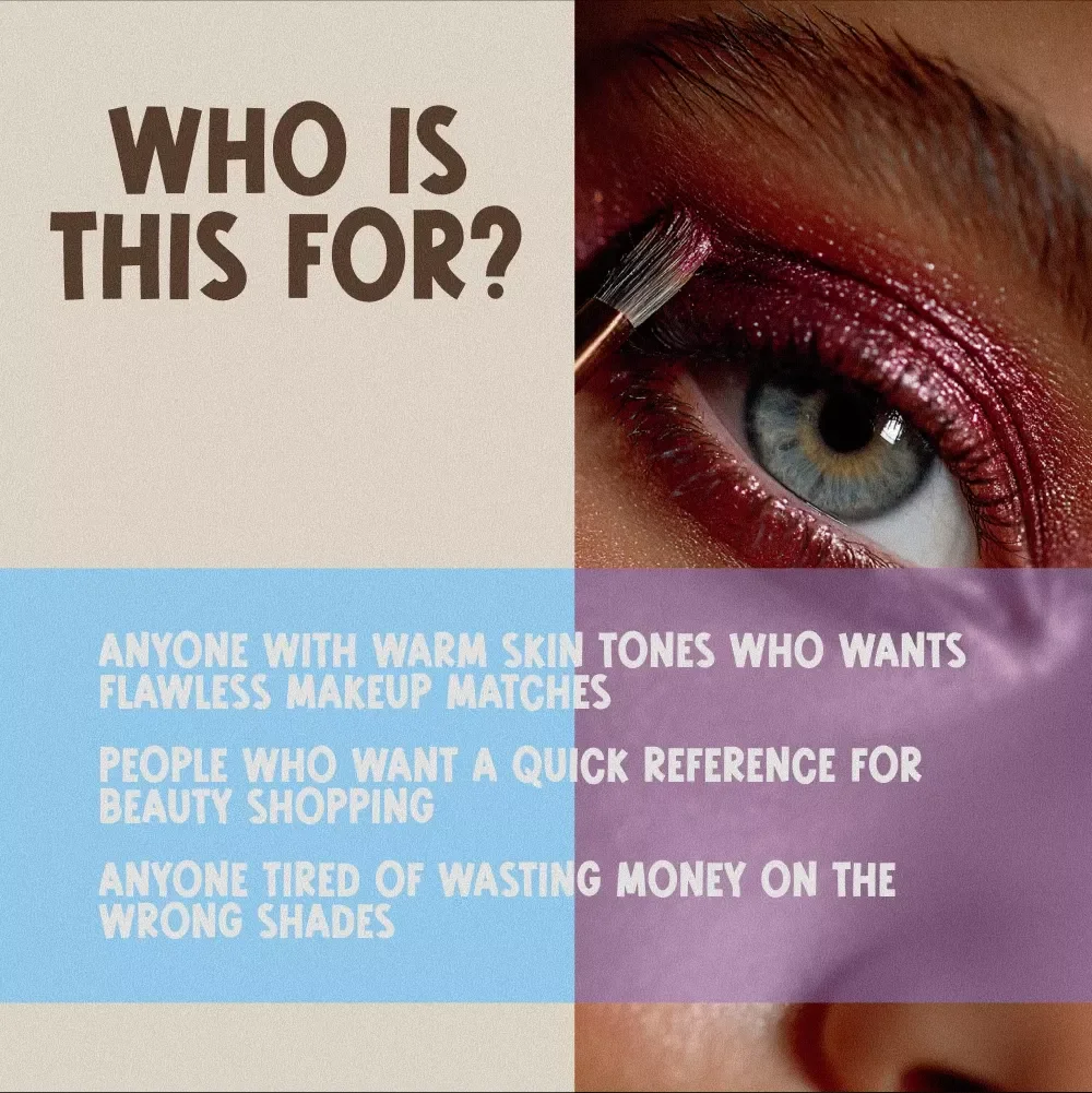 Glow Match: The Makeup Color Checklist for Warm Skin Tones | Digital Makeup Guide for Perfect Shades
