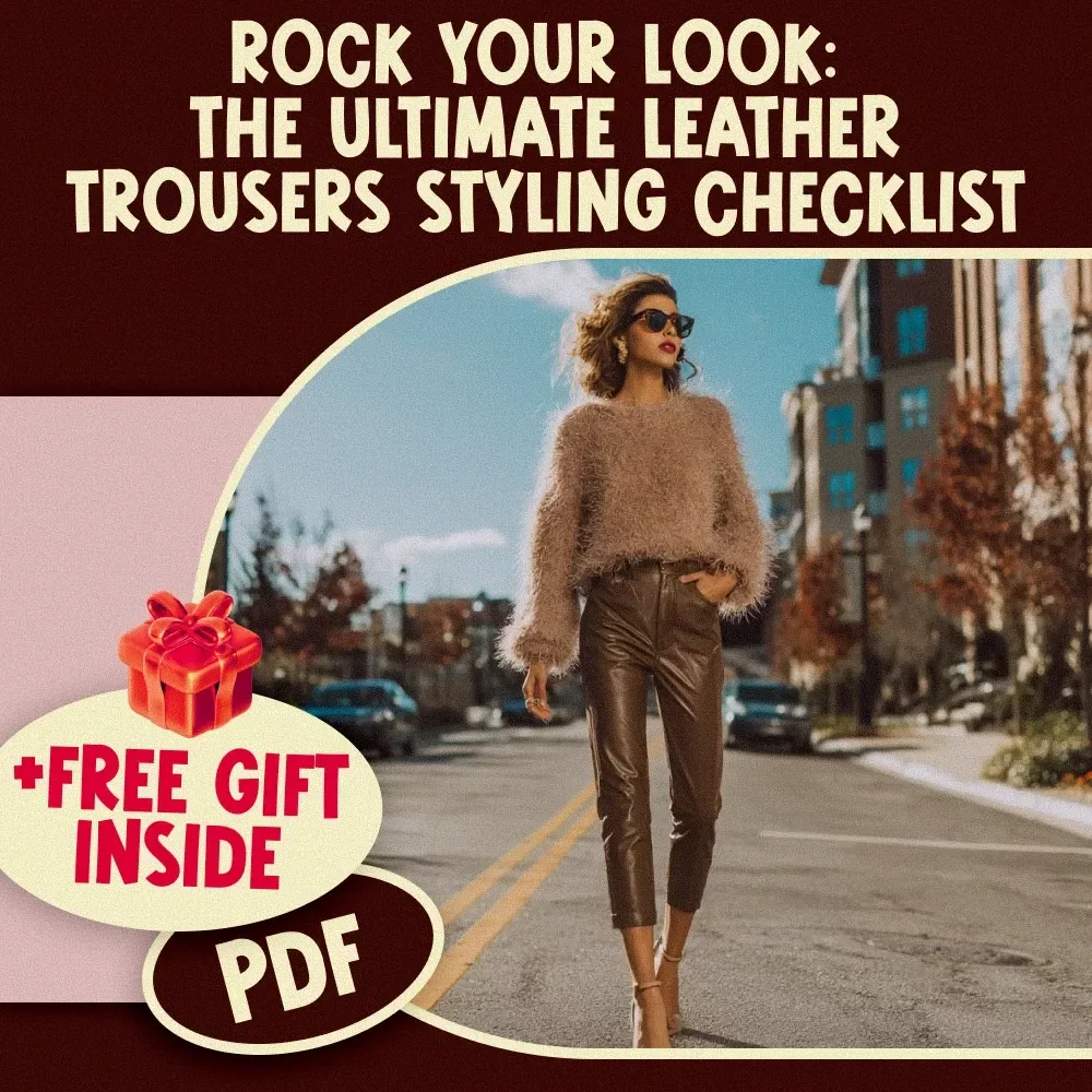 Rock Your Look: The Ultimate Leather Trousers Styling Checklist | How to Style Leather Trousers Outfit Ideas & Fashion Tips Digital Download