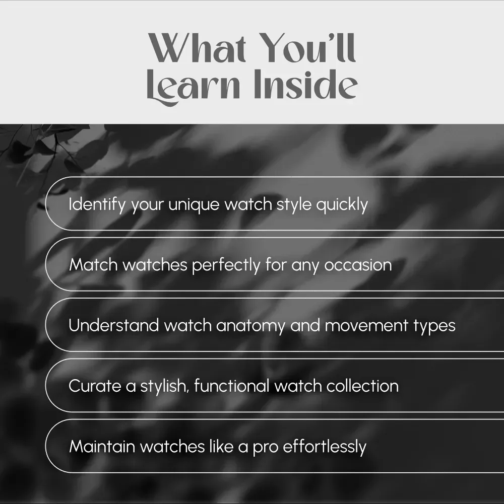 Time Well Styled: A Modern Guide to Watch Looks That Last – Watch Styles, Collection Tips & Style Guide