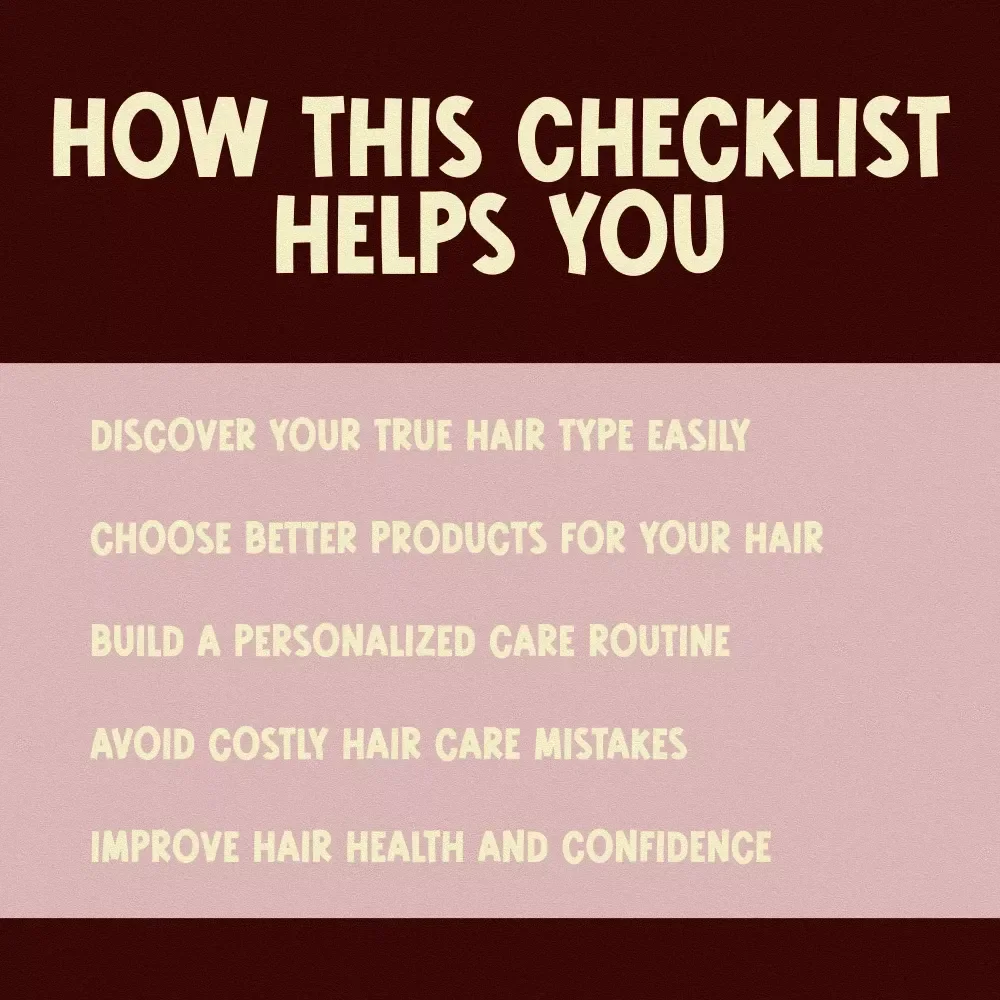 What’s Your Hair Type? The Ultimate Fun & Easy Checklist to Find Out! | Printable Hair Guide, Digital Download, Self Hair Analysis, Hair Care Routine Helper
