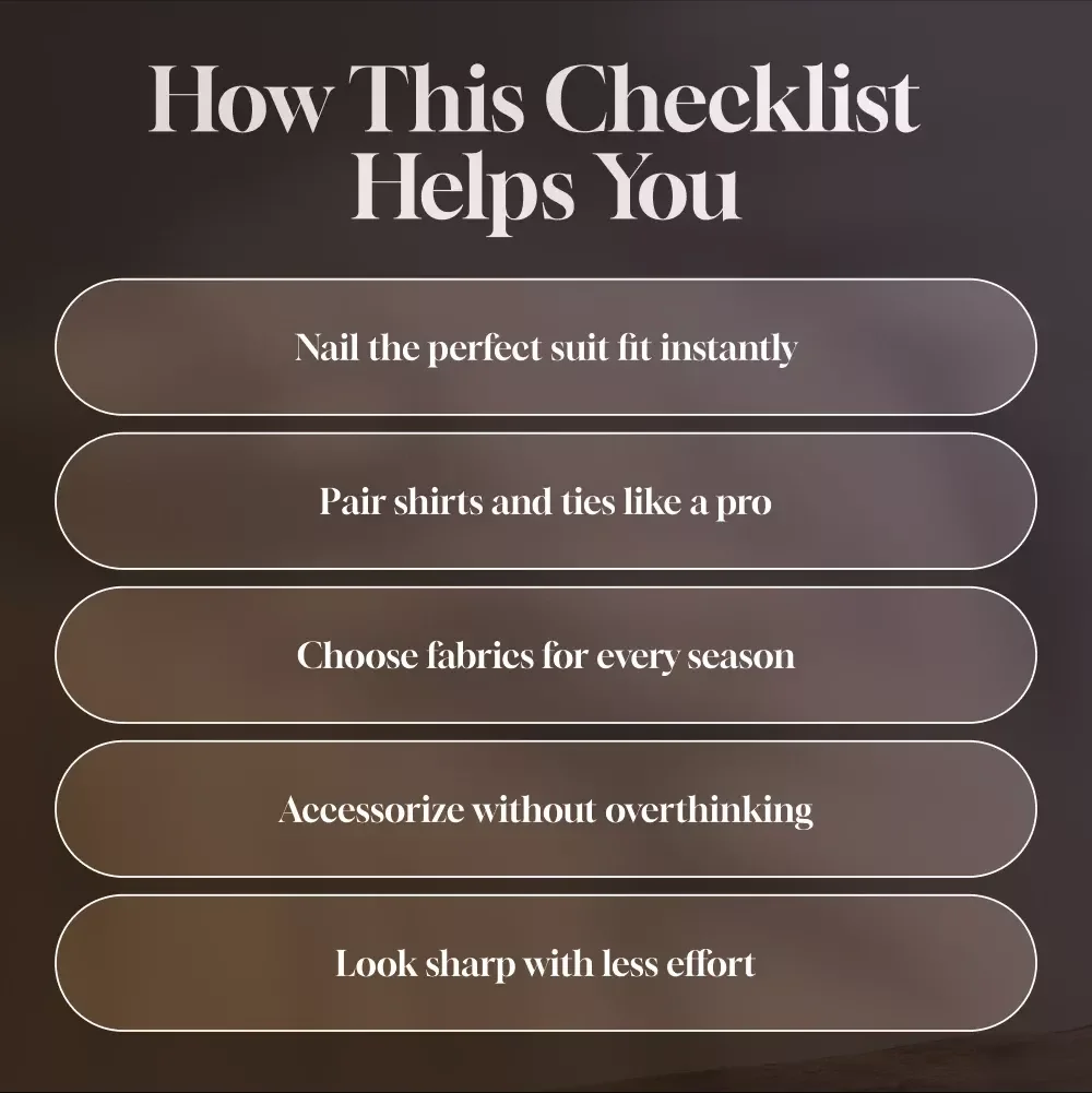 Suit Up Smart: The Ultimate Men’s Style Checklist | Digital Download for Men’s Fashion, Suits & Style Guide