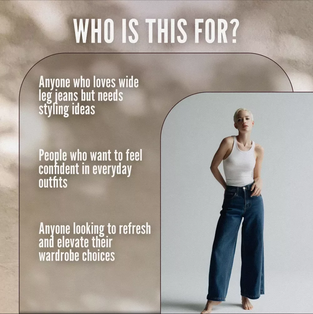 Wide-Leg Wonder: Your Ultimate Styling Checklist | Digital Download for How to Style Wide Leg Jeans, Outfit Ideas, Fashion Guide
