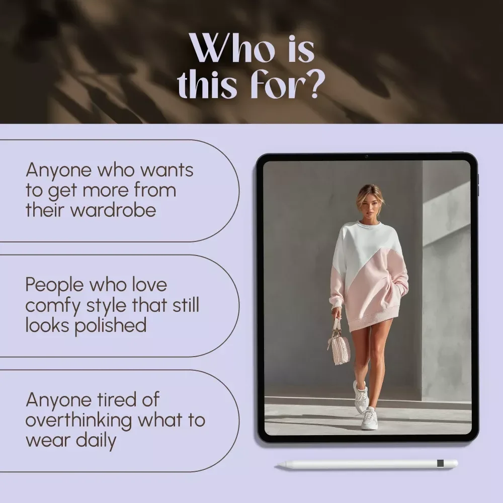 Effortless Edge: The Guide to Styling a Sweatshirt Dress | How to Style Sweatshirt Dress eBook, Digital Download, Casual to Chic Styling Tips
