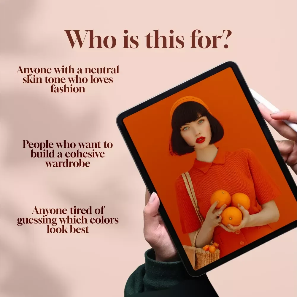 The Perfect Palette: Mastering Clothing Colors for Neutral Skin Tones | Digital Style Guide for Choosing Color Clothes for Neutral Skin Tone, Wardrobe Inspiration & Fashion Tips