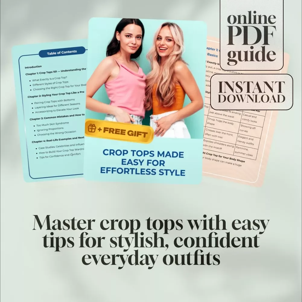 Crop Tops Made Easy for Effortless Style | Fashion Guide for Women | How to Wear Crop Tops eBook & Styling Tips